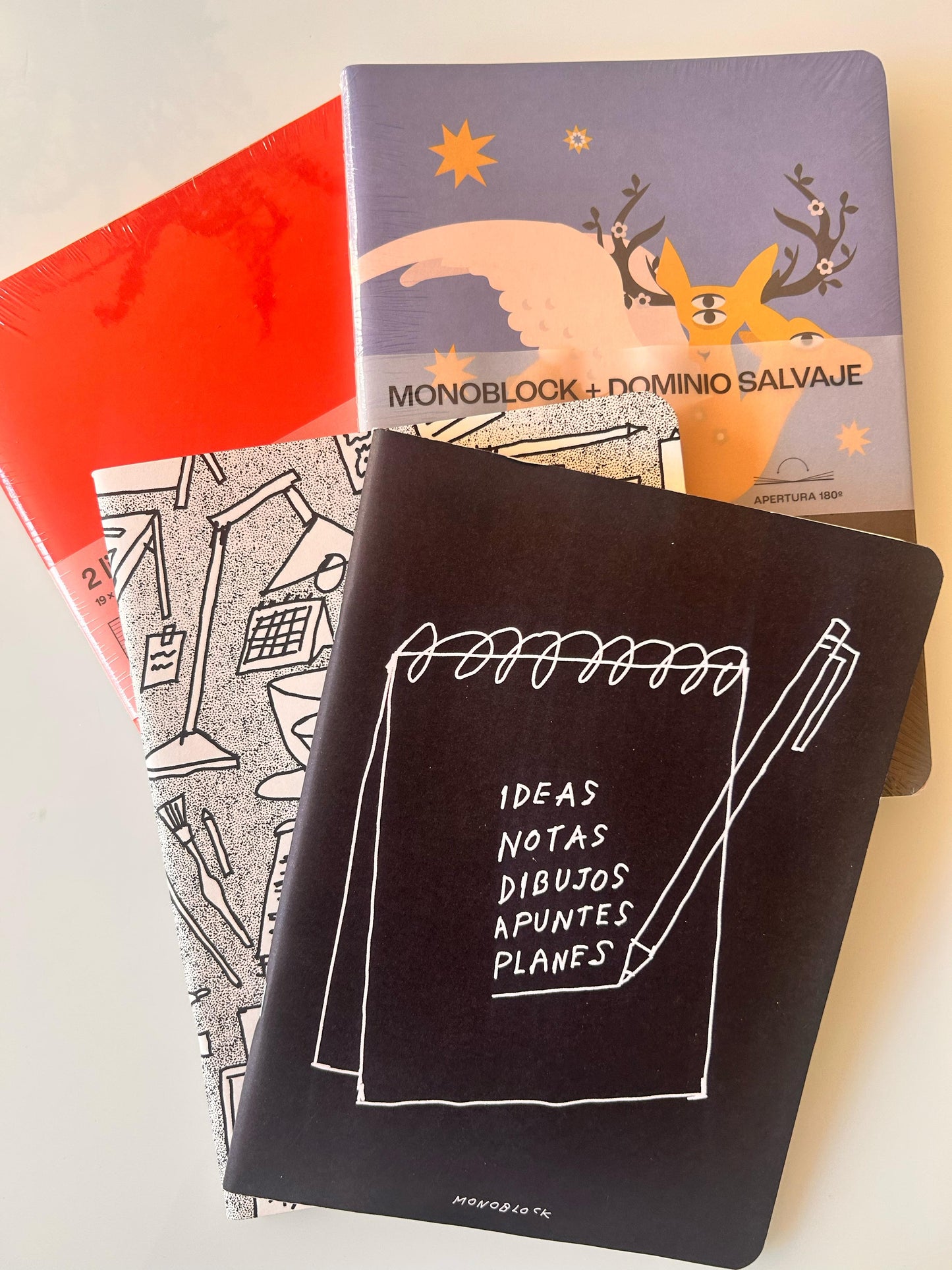 Set de 2 cuadernos Monoblock