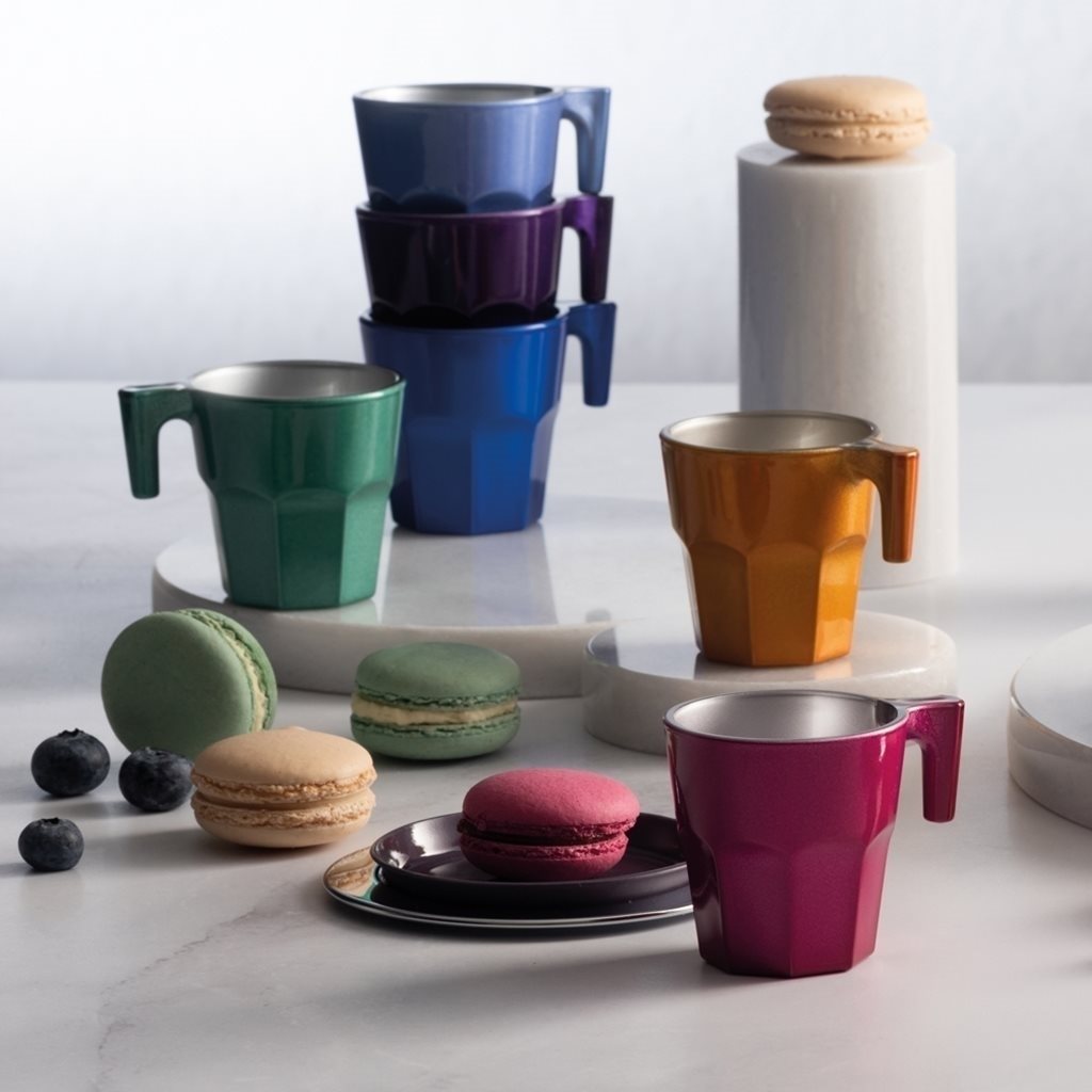 Set de 4 tazas de café espresso coloridas – Casablanca Tropic