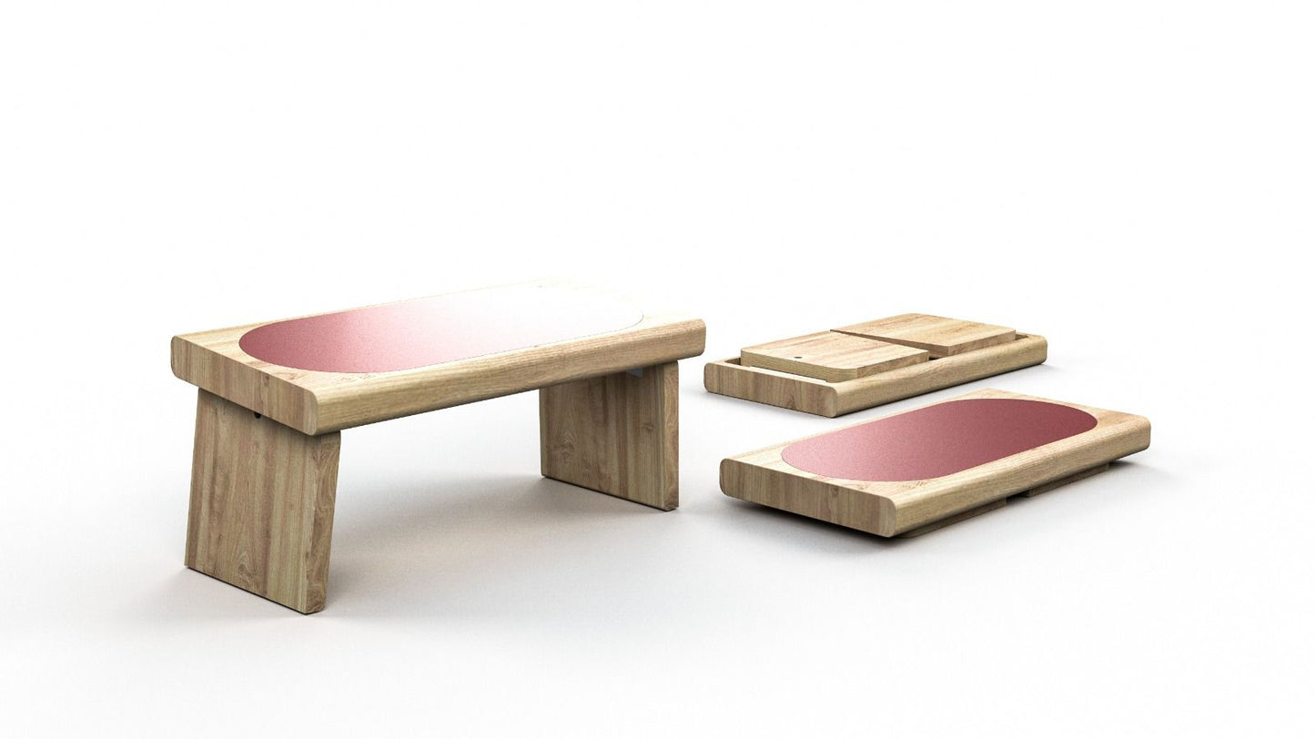 Banco de Meditación de Madera Plegable