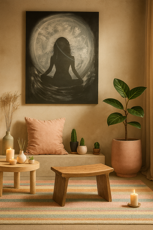 Banco de Meditación de madera maciza